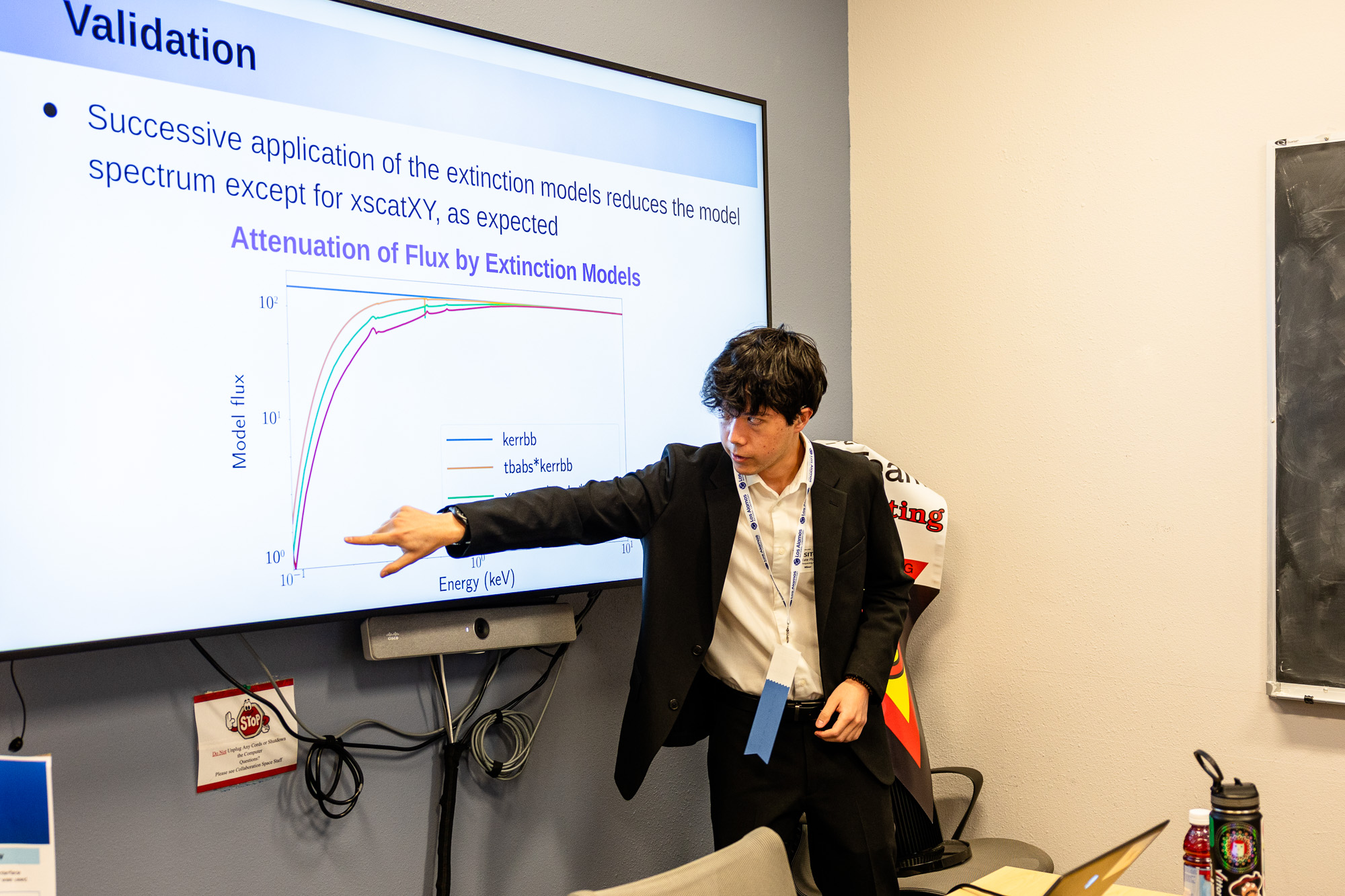Tate Plohr presents the Dust Busters project analysis at the Supercomputing Challenge Expo